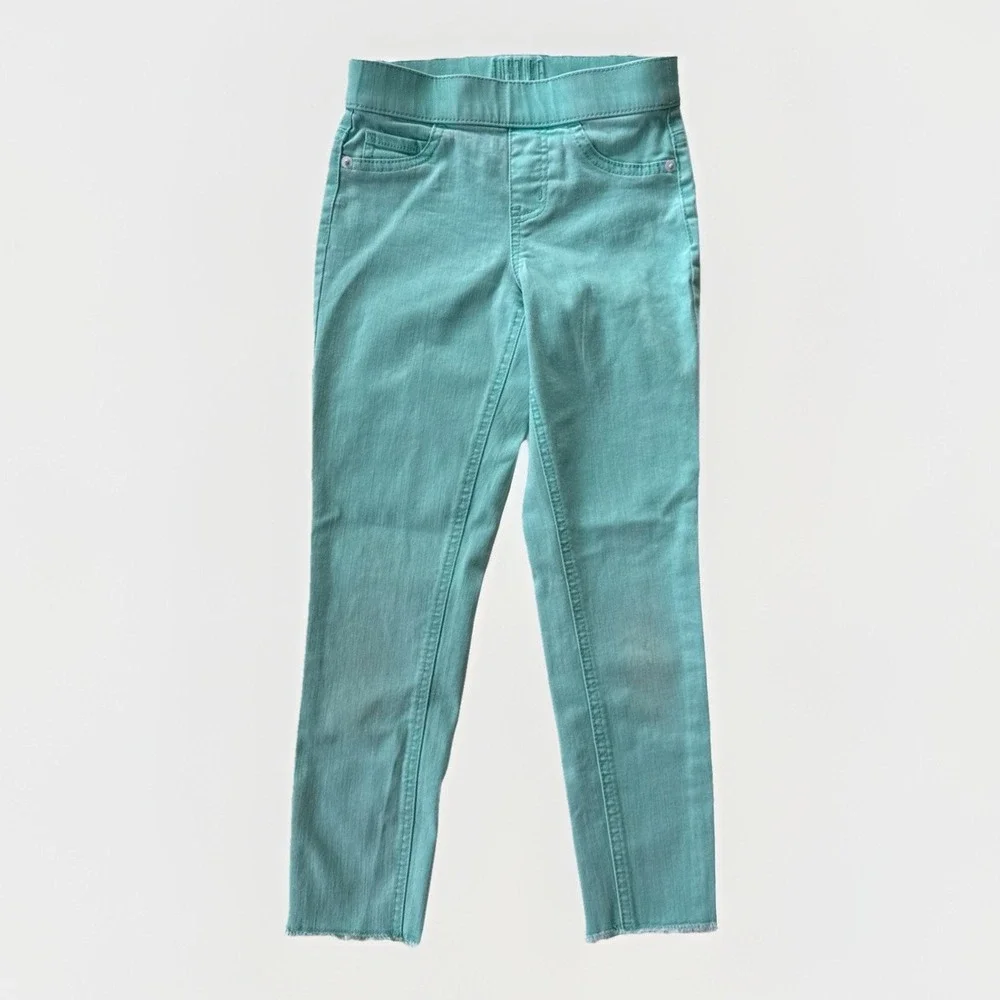 Justice Girls Green Camouflage Pull‎ On Jegging Pants Size 10 With Pockets